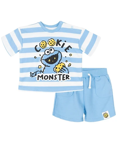 Sesame Street Baby Boys' 2-Piece ( 0 to 3 24 M ) T-Shirt and Shorts Set