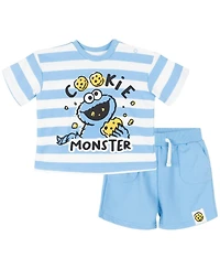 Sesame Street Baby Boys' 2-Piece ( 0 to 3 24 M ) T-Shirt and Shorts Set