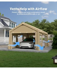 gaomon Heavy Duty Carport Sidewalls - 220G Pe Fabric