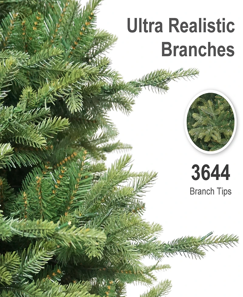 Puleo International 7.5" Pre-Lit Artificial Norwood Fir Tree