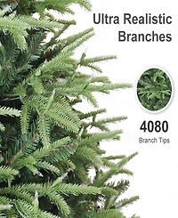 Puleo International 6.5" Pre-Lit Artificial Fraser Fir Tree