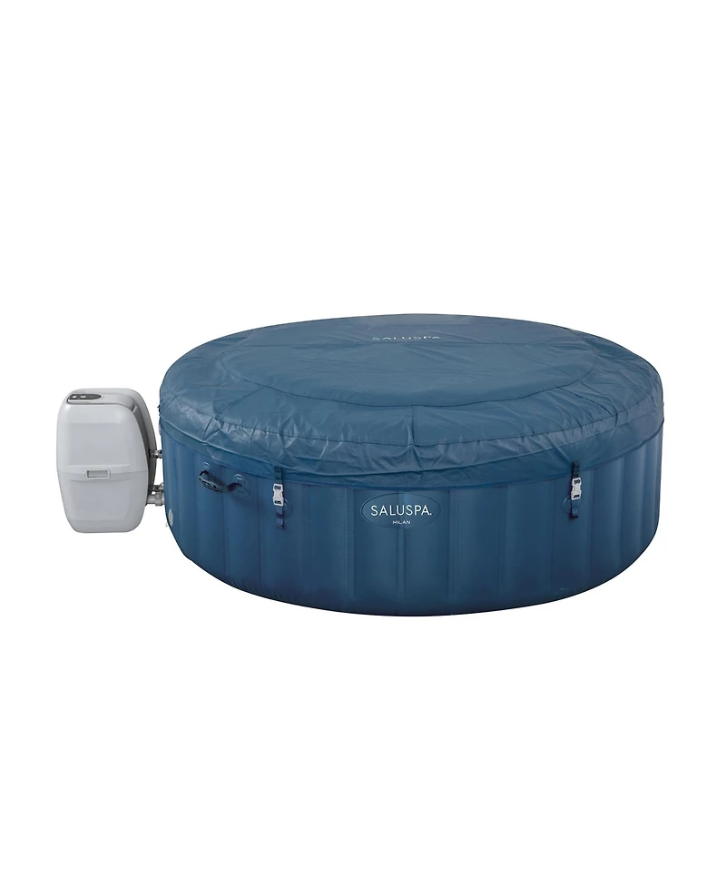 Bestway SaluSpa Milan AirJet Inflatable Hot Tub with EnergySense Cover, Blue