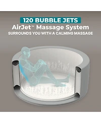 Bestway SaluSpa Fiji AirJet Inflatable Hot Tub with EnergySense Cover, Grey