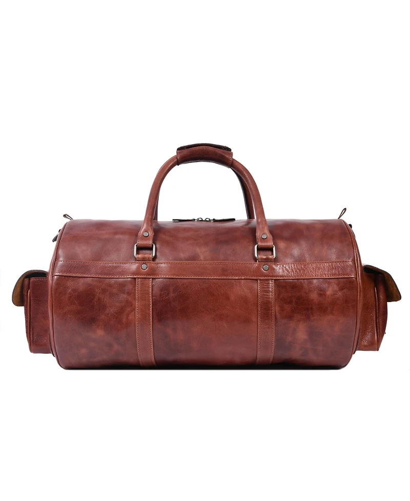 20 Inch Nexus Leather Canvas Duffle Bag