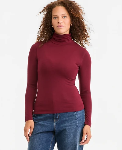 On 34th Women's Modal Long Sleeve Turtleneck, Created for Macy's