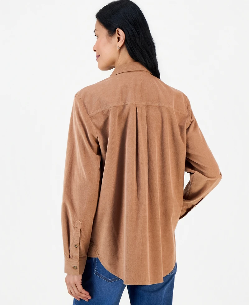 Style & Co Women's Cotton Corduroy Overshirt, Created for Macy's