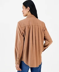 Style & Co Women's Cotton Corduroy Overshirt, Created for Macy's