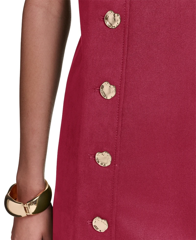 Halston Women's Crew Neck Shift Dress
