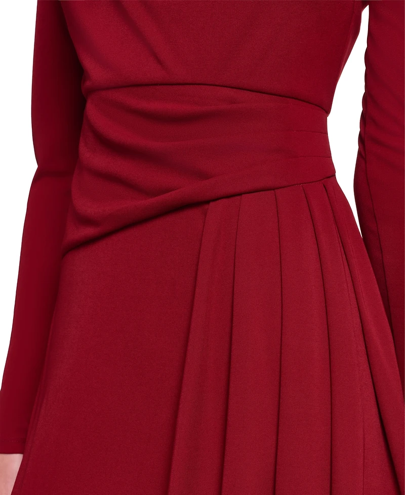 Halston Women's Boat Neck Jersey Dress