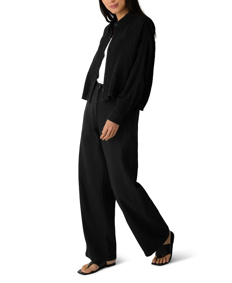Eileen Fisher Women's Doubleweave Collared Neck Jacket