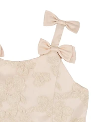 Rare Editions Girls' 7-16 Double Bow Shoulder Straps Dress