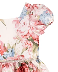 Rare Editions Girls' 4T-6X Printed Mikado Dress
