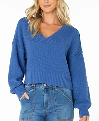 Roxy Women's Study Hall V-Neck Knit Sweater