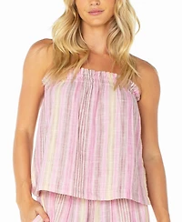 Roxy Women's Let's Get Away Striped Pull-On Top