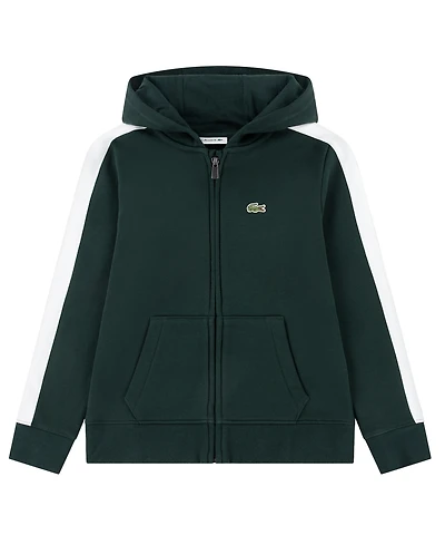 Lacoste Boys' 10-16 Color-Block Full-Zip Hoodie