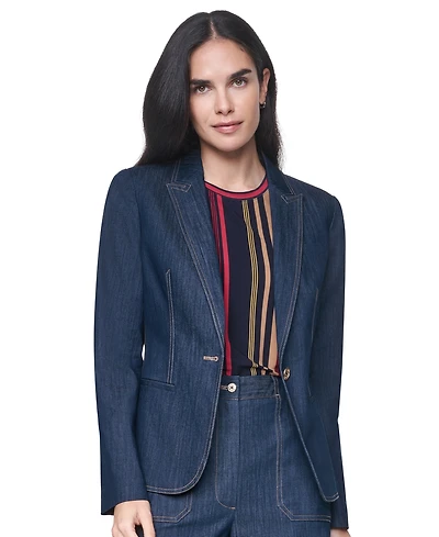 Tommy Hilfiger Women's Notch-Collar One-Button Blazer