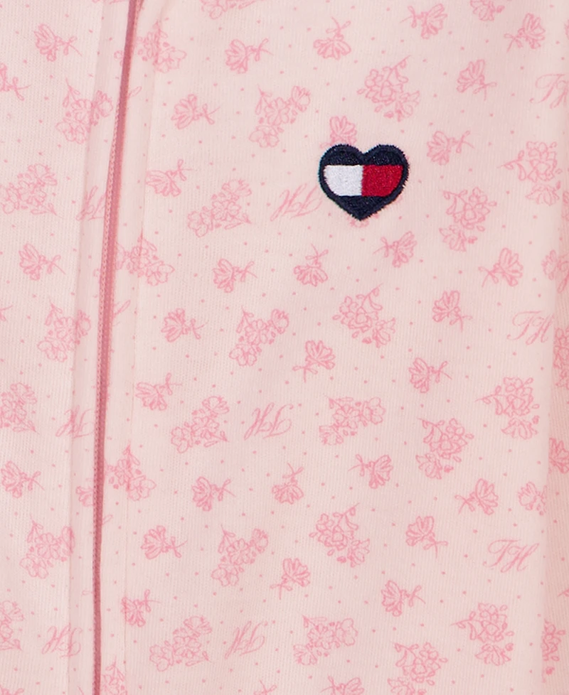 Tommy Hilfiger Baby Girls' Long-Sleeve Footed Coverall