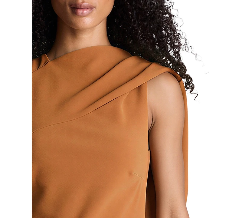 Kenneth Cole Women's Drape Cowl Neck Back Maxi Dress