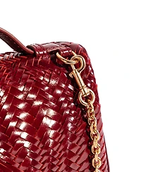 Sam Edelman Charli Woven Leather Small Top Handle Crossbody Handbag