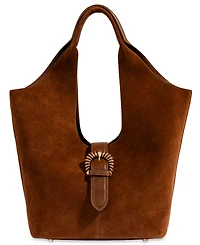 Sam Edelman Lucy Genuine Leather Buckle Extra-Large Tote Handbag