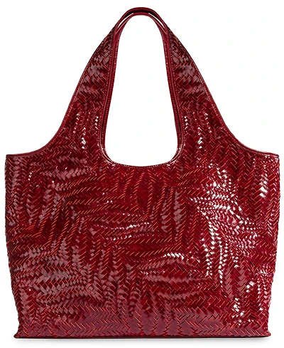 Sam Edelman Charli Woven Extra-Large Leather Tote Handbag
