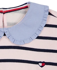 Tommy Hilfiger Girls' 2T-6X Long-Sleeve Top and Pants, 2-Piece Set