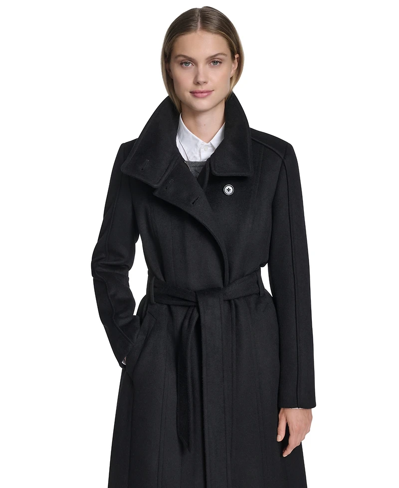 Cole Haan Women's Asymmetric Belted Wool Coat