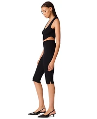 Steve Madden Women's High-Rise Teri Knit Capris