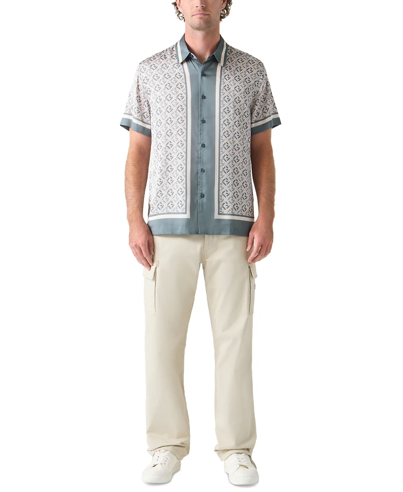 Guess Men's Woven Logo Shirt