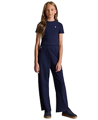 Polo Ralph Lauren Girls' 7-16 Ribbed Wide-Leg Pant