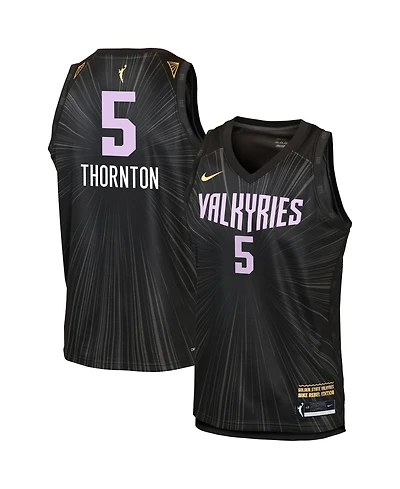 Nike Big Boys and Girls Kayla Thornton Anthracite Golden State Valkyries Victory Rebel Edition Jersey