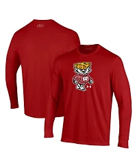 Under Armour Men's Red Wisconsin Badgers Cheesehead Bucky Long Sleeve T-Shirt