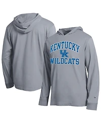 Champion Men's Heather Gray Kentucky Wildcats High Motor All-Star Long Sleeve Hooded T-Shirt