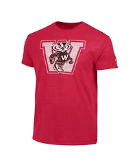 Champion Men's Red Wisconsin Badgers Triumph Tri-Blend T-Shirt