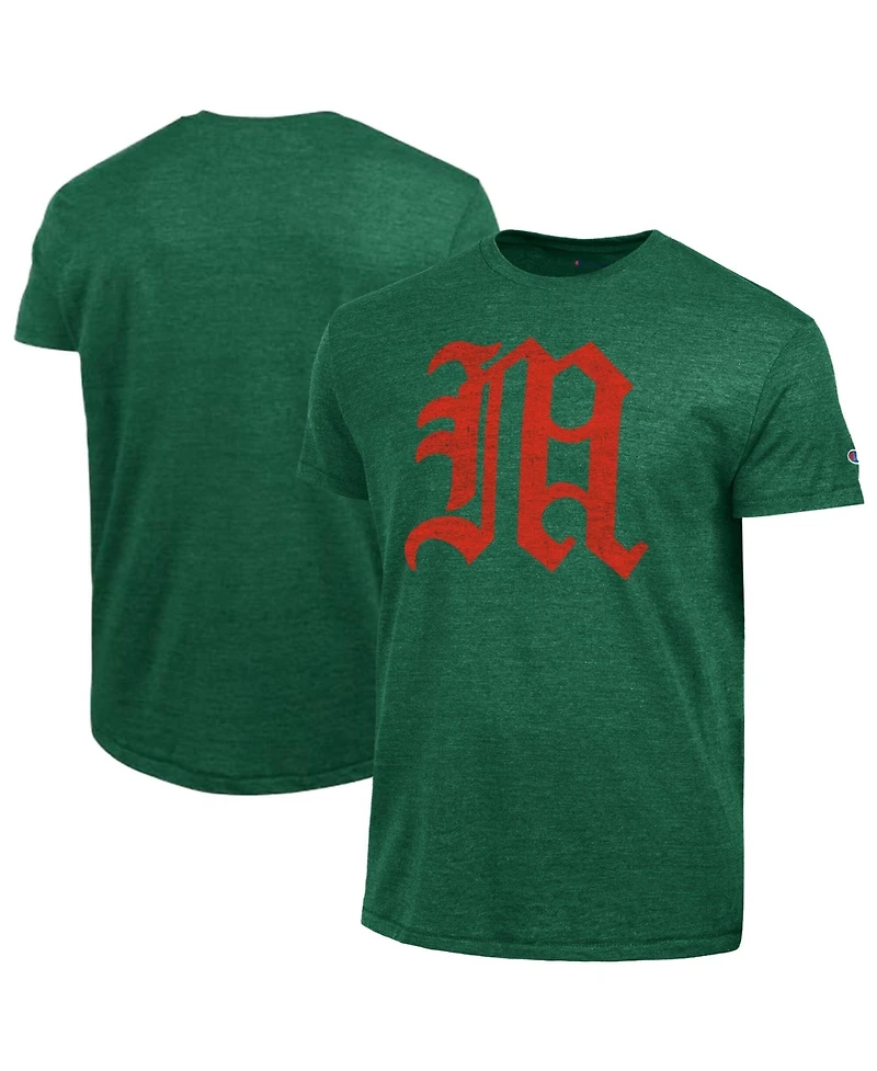 Champion Men's Green Miami Hurricanes Triumph Tri-Blend T-Shirt