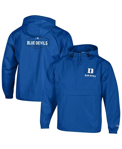 Champion Men's Royal Duke Blue Devils Delay Packable Half-Zip Hoodie