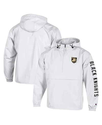 Champion Men's White Army Black Knights Cloud Packable Half-Zip Hoodie