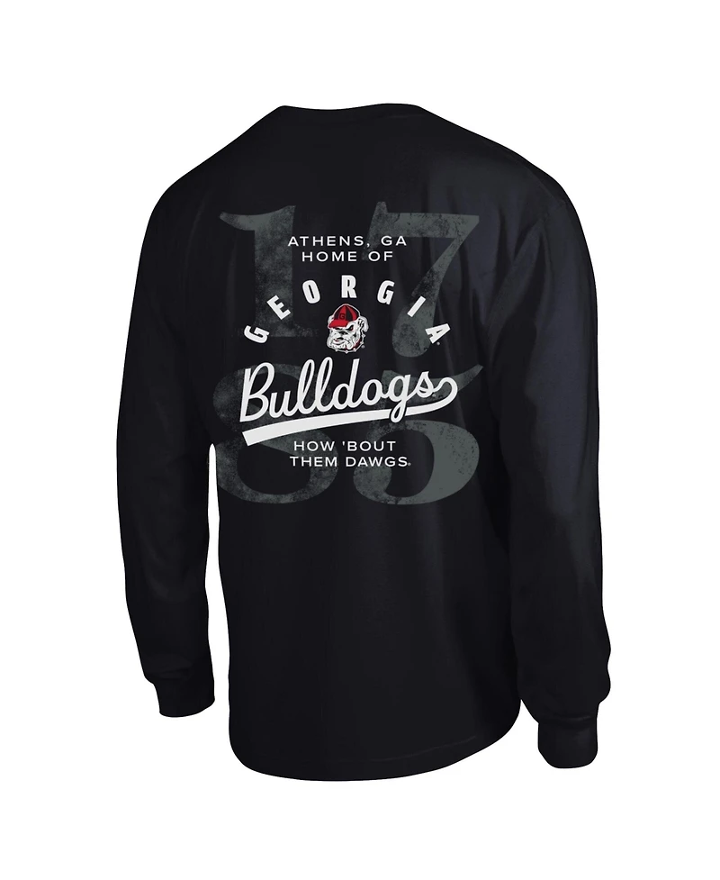 Champion Men's Black Georgia Bulldogs Laminated All-Star Long Sleeve T-Shirt