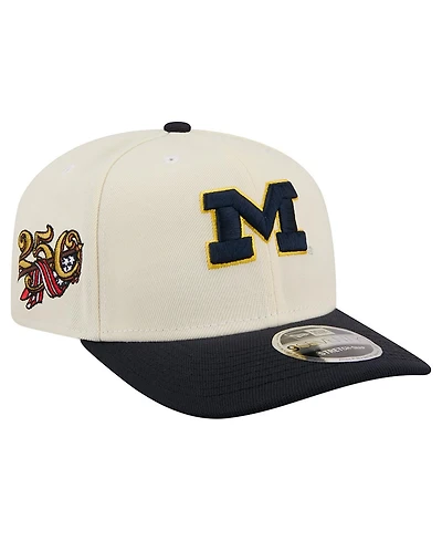New Era Men's White, Royal Michigan Wolverines America's 250th 9SEVENTY Adjustable Hat