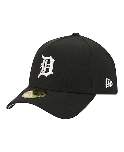 New Era Men's Black Detroit Tigers A-Frame 59FORTY Fitted Hat