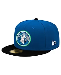 New Era Men's Blue, Black Minnesota Timberwolves 59FIFTY Fitted Hat