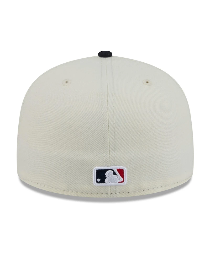 New Era Men's White, Navy Atlanta Braves Blossom 59FIFTY Fitted Hat