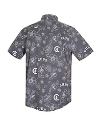 Reyn Spooner Men's Navy Chicago Cubs Cooperstown Kekai Performance Button-Down Tri-Blend T-shirt