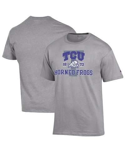 Champion Men's Heather Gray Tcu Horned Frogs Varsity T-Shirt