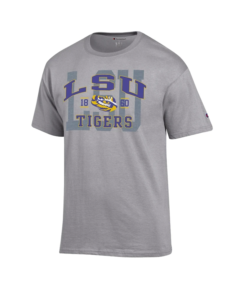 Champion Men's Heather Gray Lsu Tigers Varsity T-Shirt