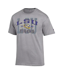 Champion Men's Heather Gray Lsu Tigers Varsity T-Shirt