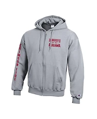 Champion Men's Gray Alabama Crimson Tide Varsity Power blend Full-Zip Fleece Hoodie