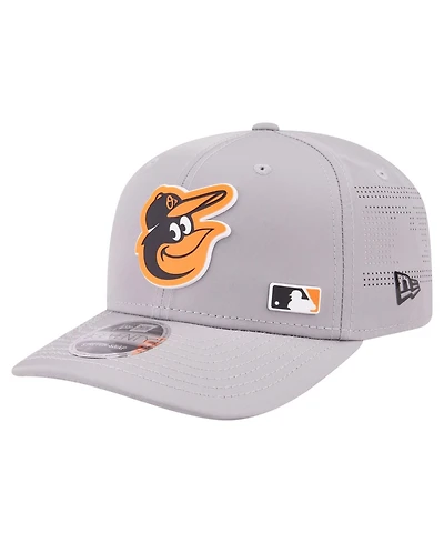 New Era Men's Gray Baltimore Orioles Laser Perforated 9SEVENTY Adjustable Hat