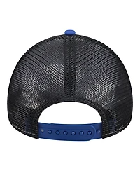 New Era Big Boys and Girls White, Royal New York Mets Food A-Frame 9FORTY Trucker Adjustable Hat