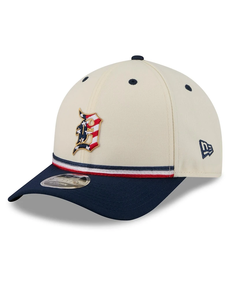 New Era Big Boys and Girls Cream, Navy Detroit Tigers Usa 250 9FORTY M-Crown Adjustable Hat